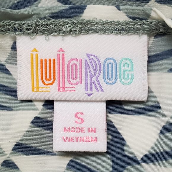 LuLaRoe Joy Gray Slate Blue White Long Duster Vest NEW NWT Size S - Picture 9 of 12
